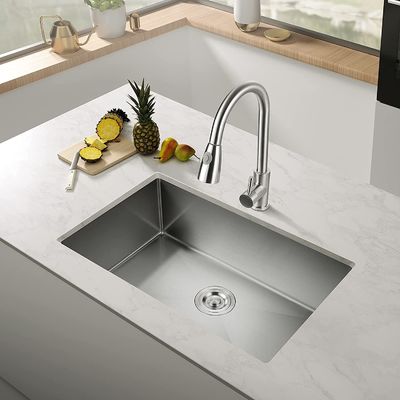 Commercial Large 32''X18'' Black Stainless Steel Kitchen Sinks 9inch Deep Sus304 Drop-In Undermount Sink
