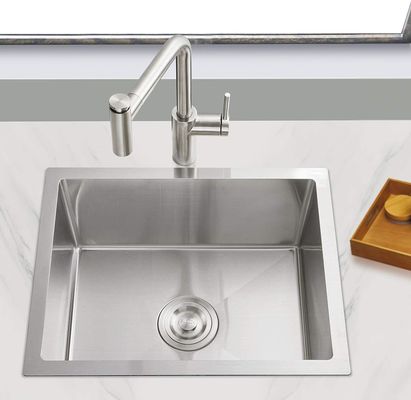 Multifunction Soundproof Undermount 304 Stainless Steel Kitchen Sinks Custom Handmade Square single bowl Utility Sinks Fregaderos De Cocina